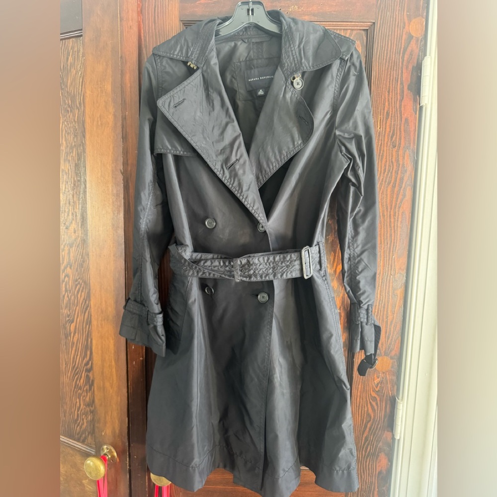 Banana Republic Charcoal Trench Coat / rain jacket ☂️ NWOT